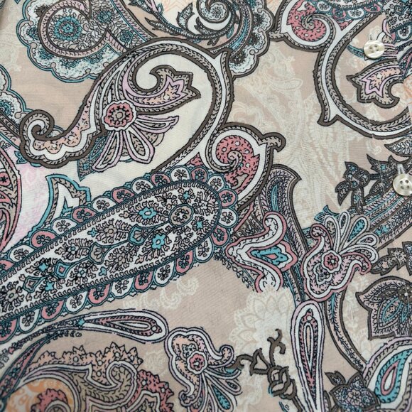 Chico’s Paisley Print Tunic – Size 0 – No Iron, 100% Cotton - Picture 6 of 8